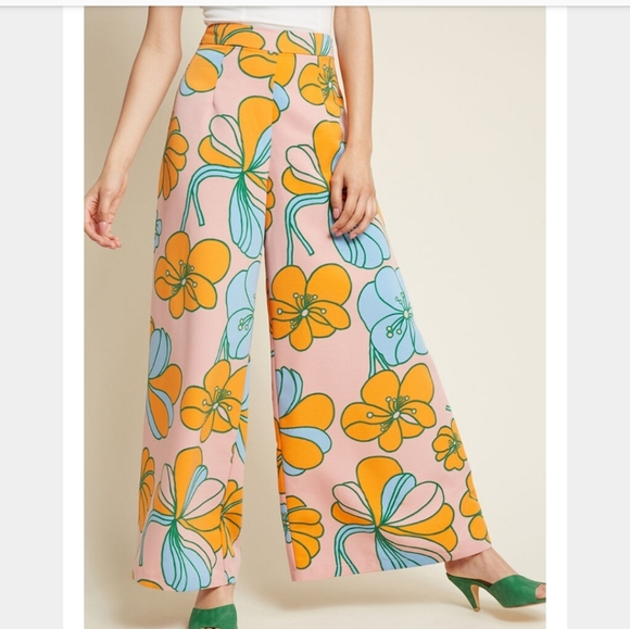 Traffic People Pants - Grooving Mood Wide Leg Pants - L